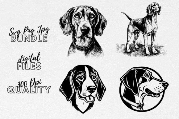 American Foxhound SVG - Dog Clipart